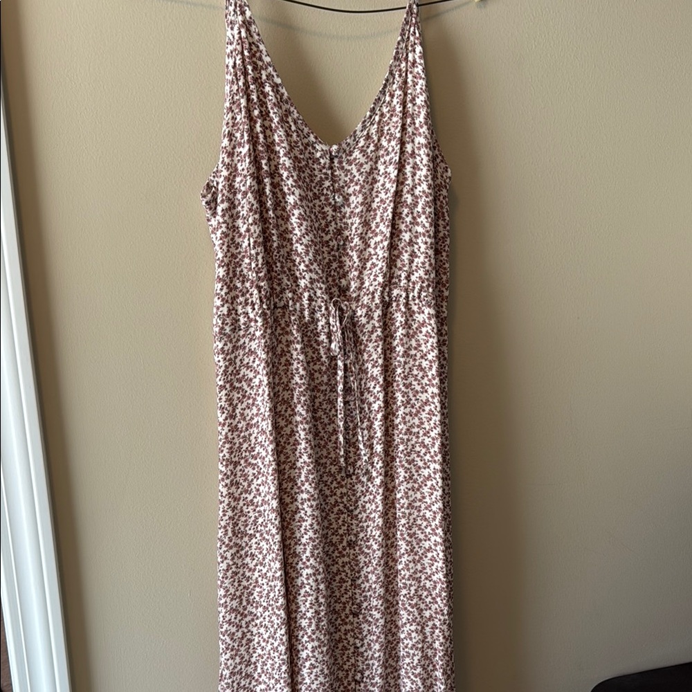 Rails Pink Floral Scoop Neck Sleeveless Midi Sundress